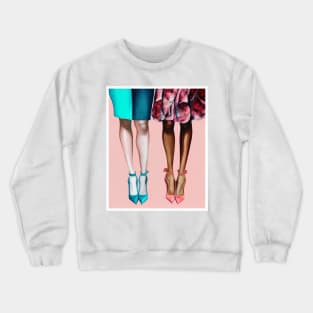 Sisters in Style: A Tale of Four Legs Crewneck Sweatshirt